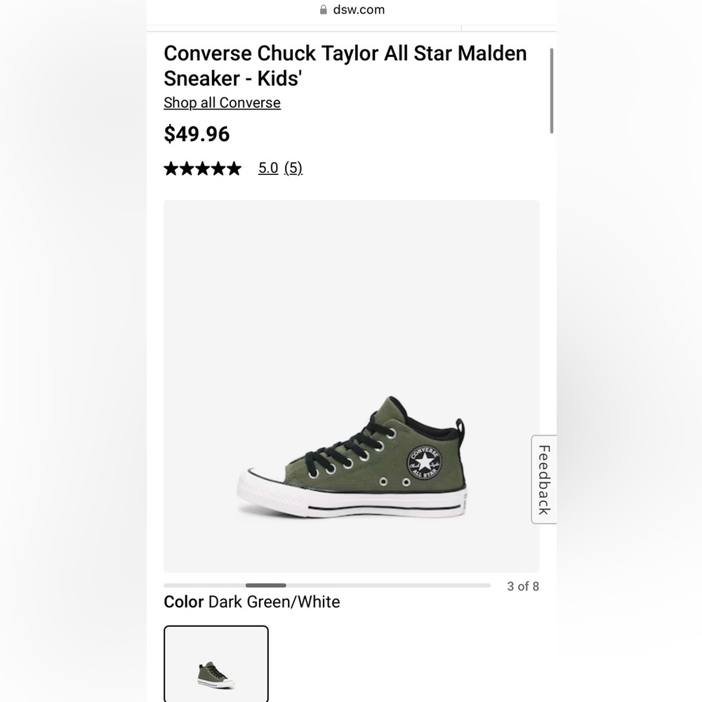 Converse Chuck Taylor All Star Malden Sneaker- Kids